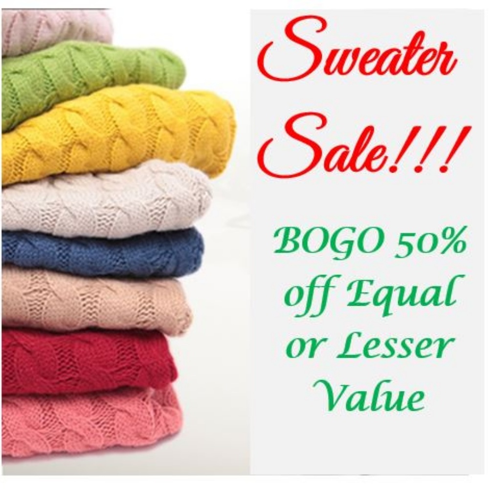 Sweater Sale - Buy one Get one 50%